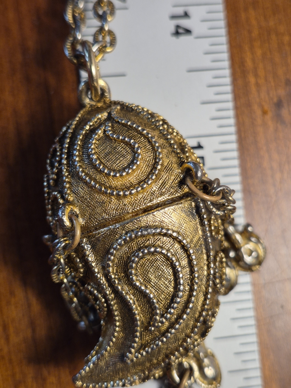 Vintage Estee Lauder  Azuree Gold-Tone Ornate Pendant Necklace